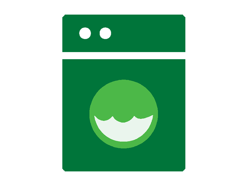 Graphic of a washing machine.