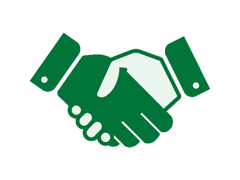 Graphic of a handshake.